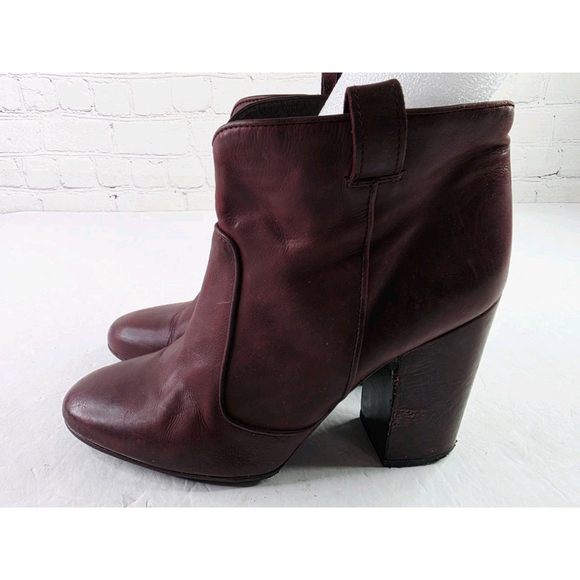 Laurence Dacade Pete Ankle Boots Red Leather Women's Size 39.5 High Heel Booties - Picture 3 of 8